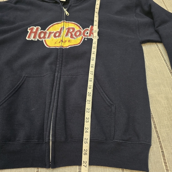 Hard Rock Las Vegas  Hoodie Womens Large Navy Full Zipper  Long Sleeve Hooded - Picture 7 of 12